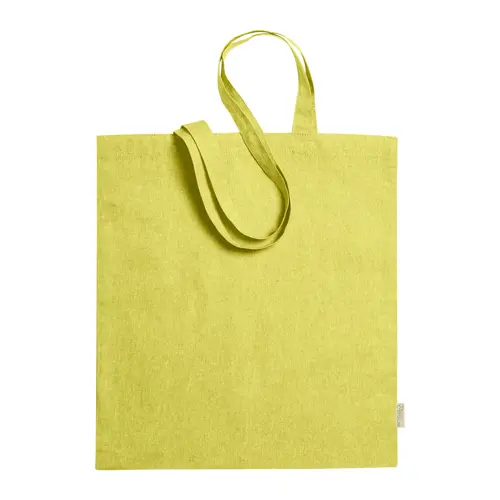 Shopper in cotone riciclato con manici lunghi in diverse colorazioni da 120gr 38x42cm