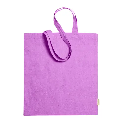 Shopper in cotone riciclato con manici lunghi in diverse colorazioni da 120gr 38x42cm