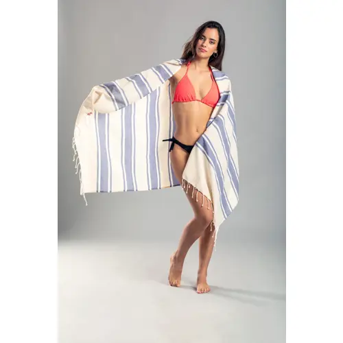 Telo mare pareo in cotone biologico da 110g 1800×900 mm