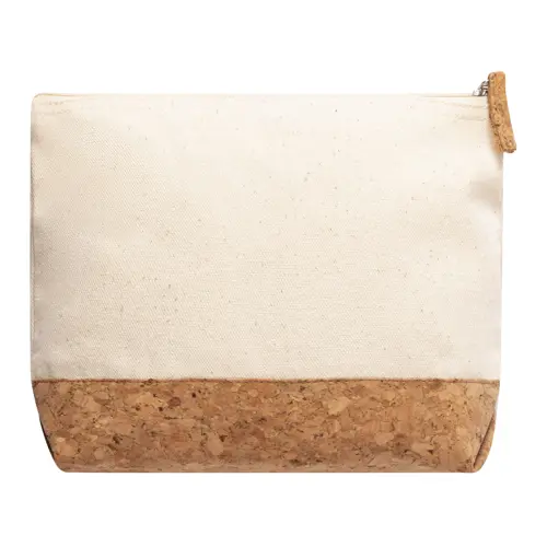 Pochette in cotone e sughero naturale con cerniera 215×160×50mm