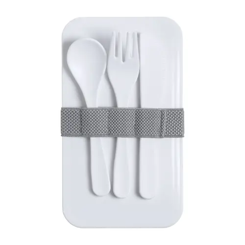 Porta pranzo in plastica antibatterica con posate e posate da 700ml