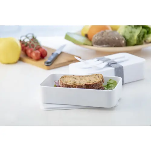 Porta pranzo in plastica antibatterica con posate e posate da 700ml