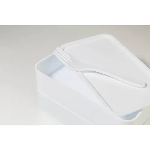 Porta pranzo in plastica antibatterica con posate e posate da 700ml