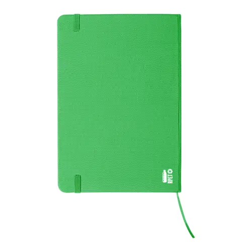 Block notes A5 con copertina in RPET e fogli a righe