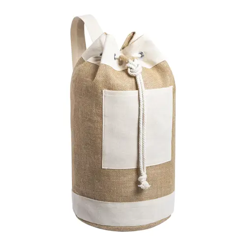 Sacca in juta con tasca frontale in cotone dimatro 23cm per altezza 45cm