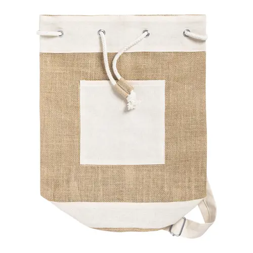 Sacca in juta con tasca frontale in cotone dimatro 23cm per altezza 45cm