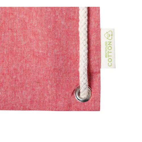 Sacca 100% in cotone riciclato con manici e chiusura a coulisse da 140gr 38x42cm