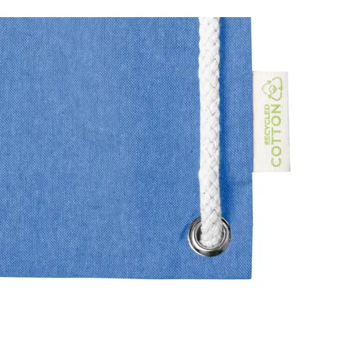 Sacca 100% in cotone riciclato con manici e chiusura a coulisse da 140gr 38x42cm