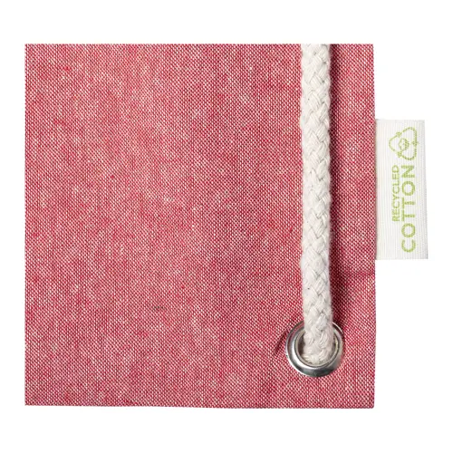Sacca 100% in cotone riciclato con manici e chiusura a coulisse da 140gr 38x42cm