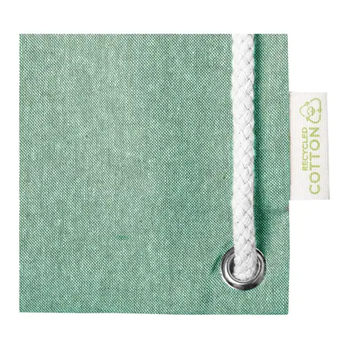 Sacca 100% in cotone riciclato con manici e chiusura a coulisse da 140gr 38x42cm