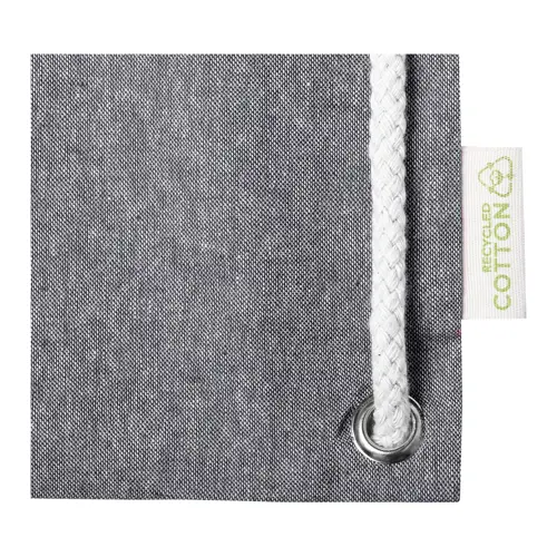 Sacca 100% in cotone riciclato con manici e chiusura a coulisse da 140gr 38x42cm