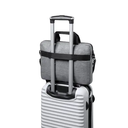 Borsa porta pc da 15" in RPET con tracolla regolabile e aggancio trolley 37x5x28cm