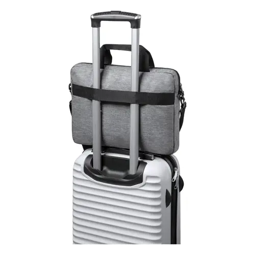 Borsa porta pc da 15" in RPET con tracolla regolabile e aggancio trolley 37x5x28cm