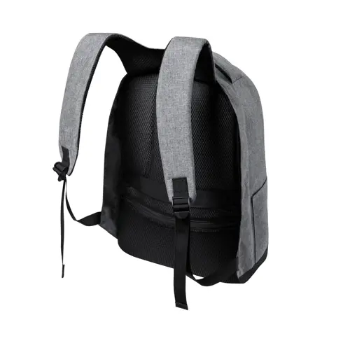 Zaino porta PC da 15" in RPET con tasca antitaccheggio nascosta e aggancio trolley