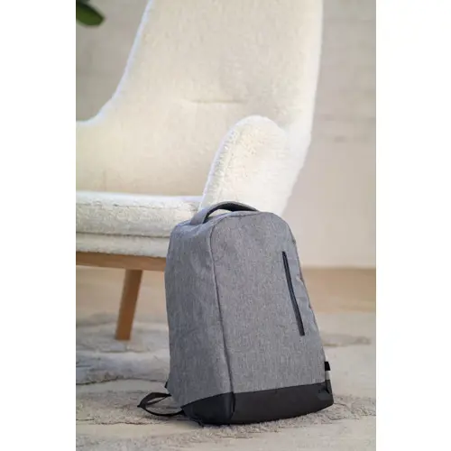 Zaino porta PC da 15" in RPET con tasca antitaccheggio nascosta e aggancio trolley