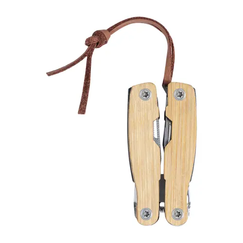 Set multi utensili tascabile ed impugnature in bambù 50×105×17 mm