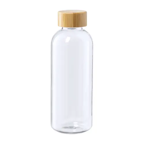 Borraccia in RPET trasparente con tappo in bambù 500 ml