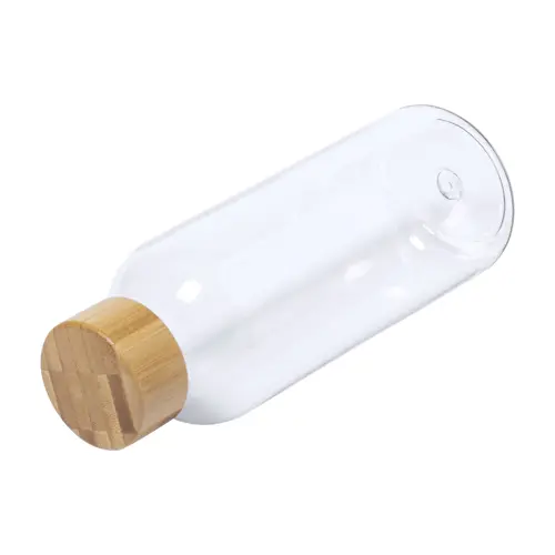 Borraccia in RPET trasparente con tappo in bambù 500 ml