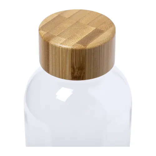 Borraccia in RPET trasparente con tappo in bambù 500 ml