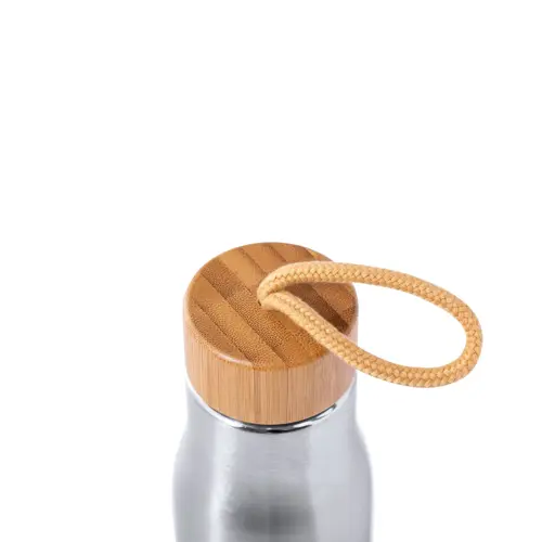 Borraccia inox 600 ml e coperchio in bambù