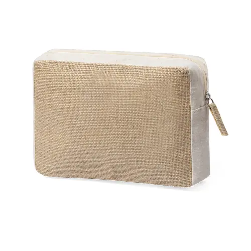 Pochette per cosmetici in cotone e juta 200×150×60mm