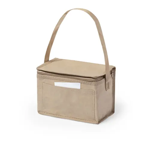 Borsa termica in carta riciclata per 6 lattine con imbottitura in alluminio 21×15×15cm