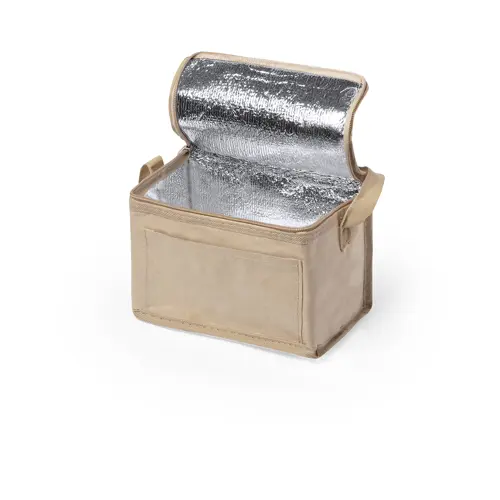 Borsa termica in carta riciclata per 6 lattine con imbottitura in alluminio 21×15×15cm