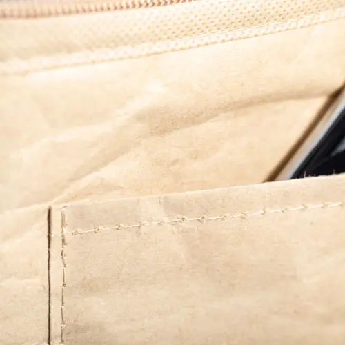 Borsa termica in carta riciclata per 6 lattine con imbottitura in alluminio 21×15×15cm