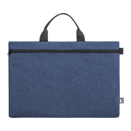 Borsa porta documenti in RPET con maniglia per il trasporto e chiusura a zip 39x4x27cm