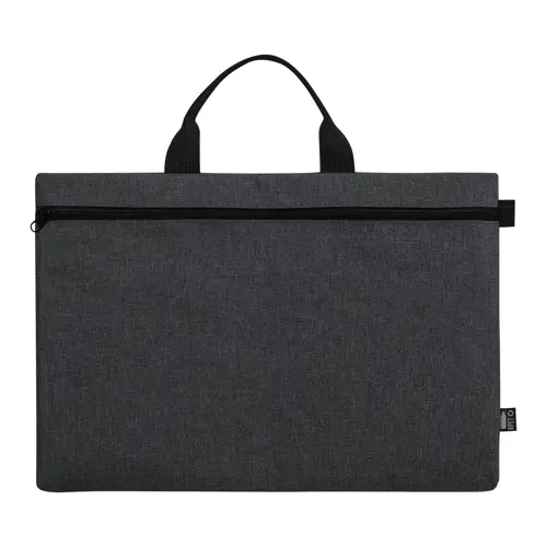 Borsa porta documenti in RPET con maniglia per il trasporto e chiusura a zip 39x4x27cm