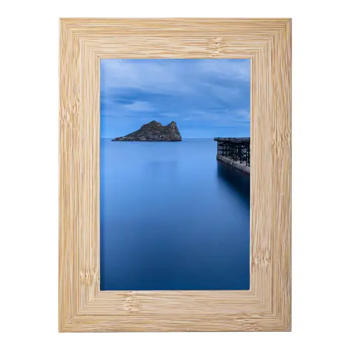 portafoto con cornice in bambù per foto 10x15cm