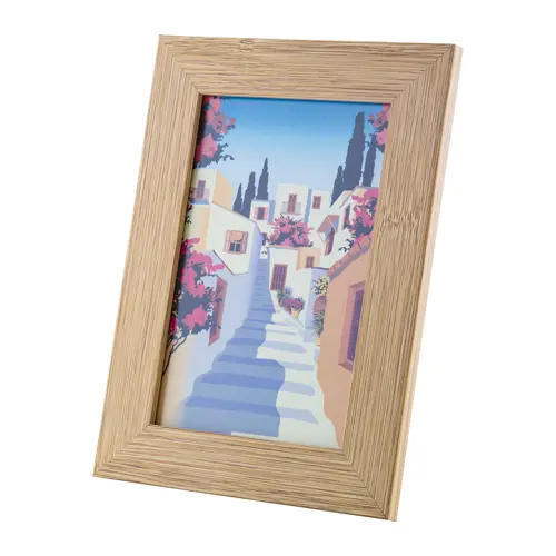 portafoto con cornice in bambù per foto 10x15cm