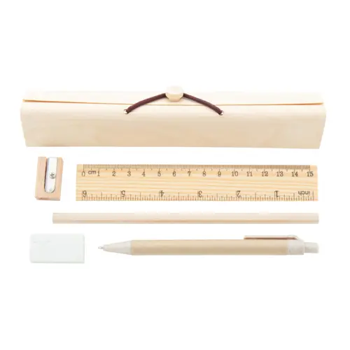 Set scrittura da 5 pezzi in scatola legno