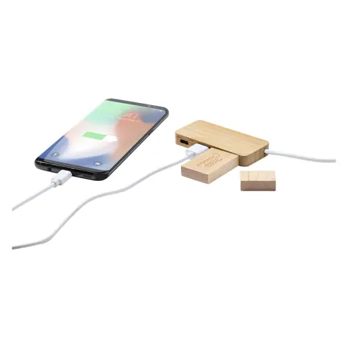 Multipresa USB in bambù