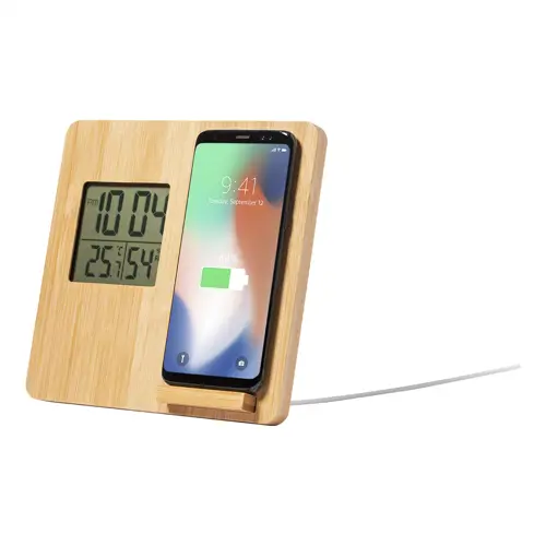 Sveglia e stazione meteo con caricabatterie per cellulare 10W