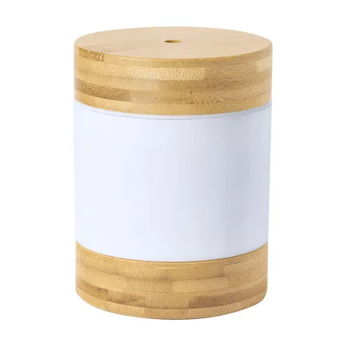 Umidificatore in bambù con luce LED incluso cavo e scatola in carta kraft