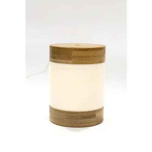 Umidificatore in bambù con luce LED incluso cavo e scatola in carta kraft