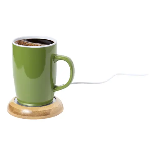 Riscalda tazza in bambù con cavo USB