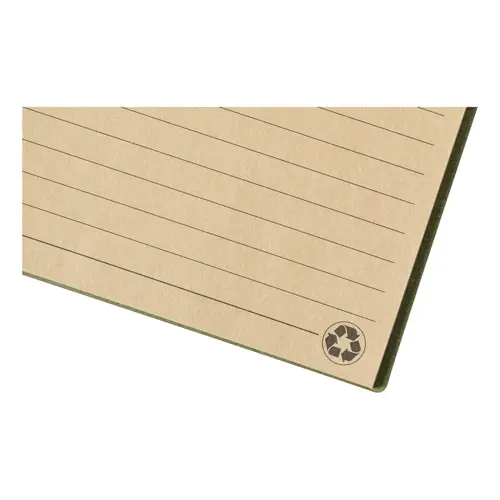 Block note A5 a spirale in cartoncino riciclato con 80 fogli a righe