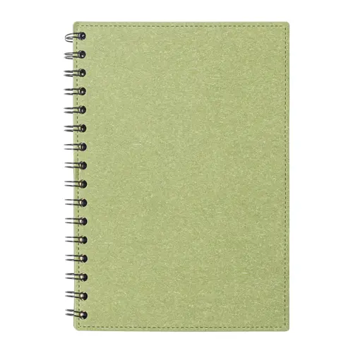 Block note A5 a spirale in cartoncino riciclato con 80 fogli a righe