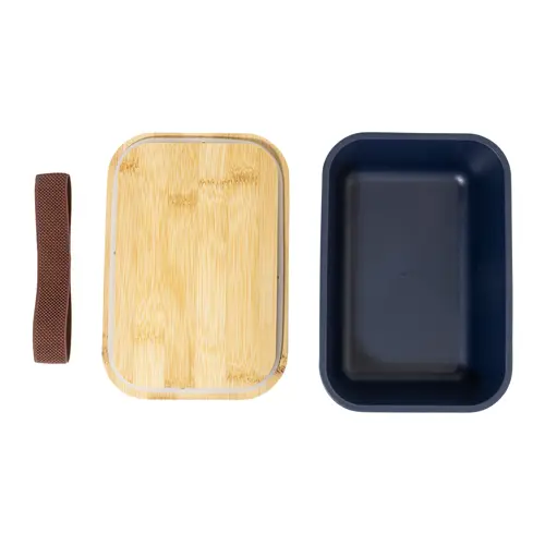 Porta pranzo in plastica e coperchio in bambù da 1L