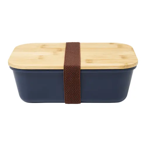 Porta pranzo in plastica e coperchio in bambù da 1L