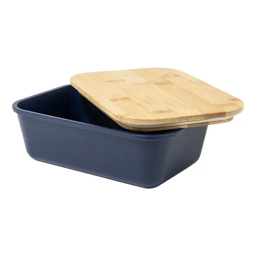 Porta pranzo in plastica e coperchio in bambù da 1L