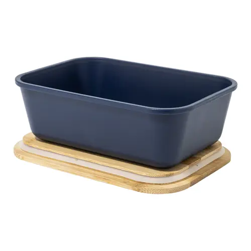 Porta pranzo in plastica e coperchio in bambù da 1L