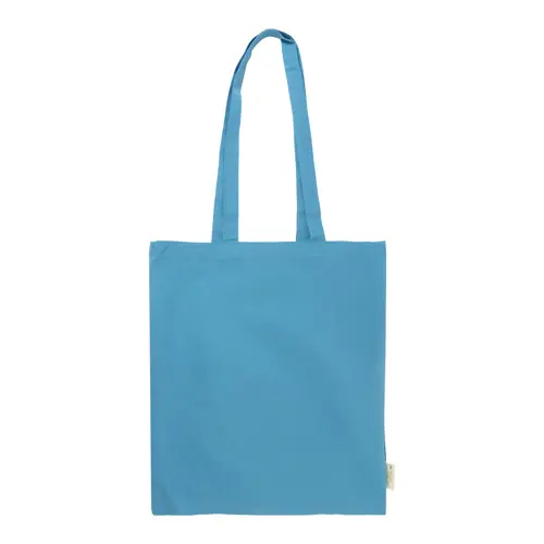 Shopper per la spesa in cotone organico con manici lunghi in diverse colorazioni da 140gr 38×42cm