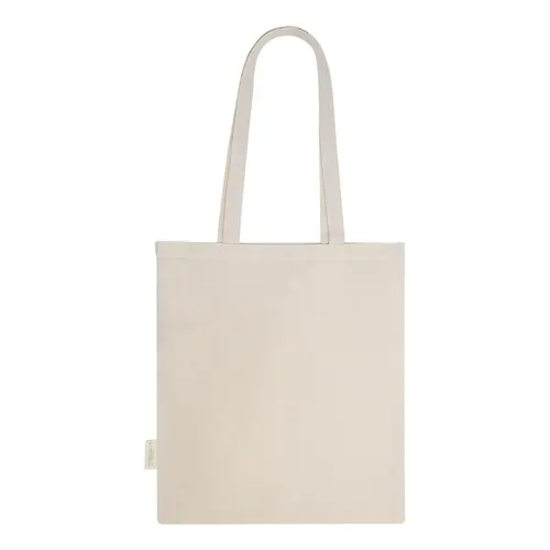 Shopper in cotone organico in colore naturale con manici lunghi da 180gr 38×42cm