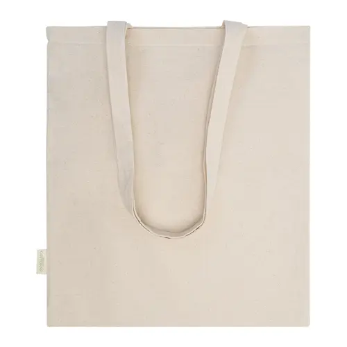 Shopper in cotone organico in colore naturale con manici lunghi da 180gr 38×42cm