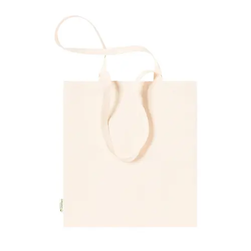 Shopper in cotone organico in colore naturale con manici lunghi da 180gr 38×42cm