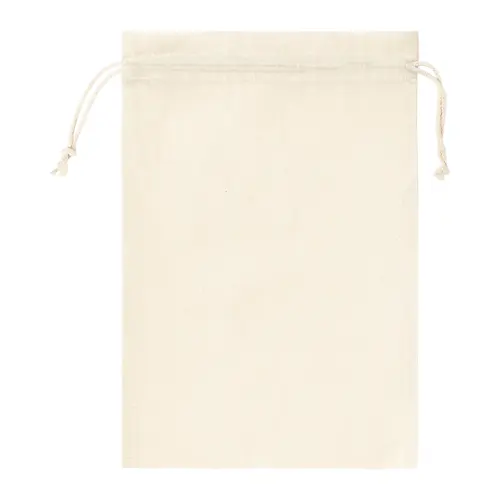 Sacca in cotone con chiusura a coulisse in colore naturale da 105gr 30X45cm