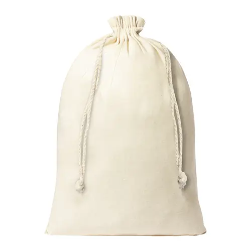 Sacca in cotone con chiusura a coulisse in colore naturale da 105gr 30X45cm